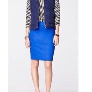J.Crew Pencil Skirt Double-Serge Wool, Size 2